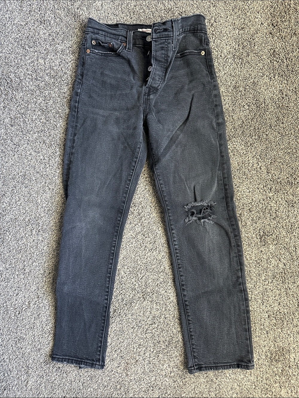 Levi's Black Jeans with Knee Rip